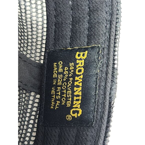 Browning Trucker Hat Cap Snapback‎ Mesh Deer Hunting Outdoors Adjustable - Picture 7 of 8